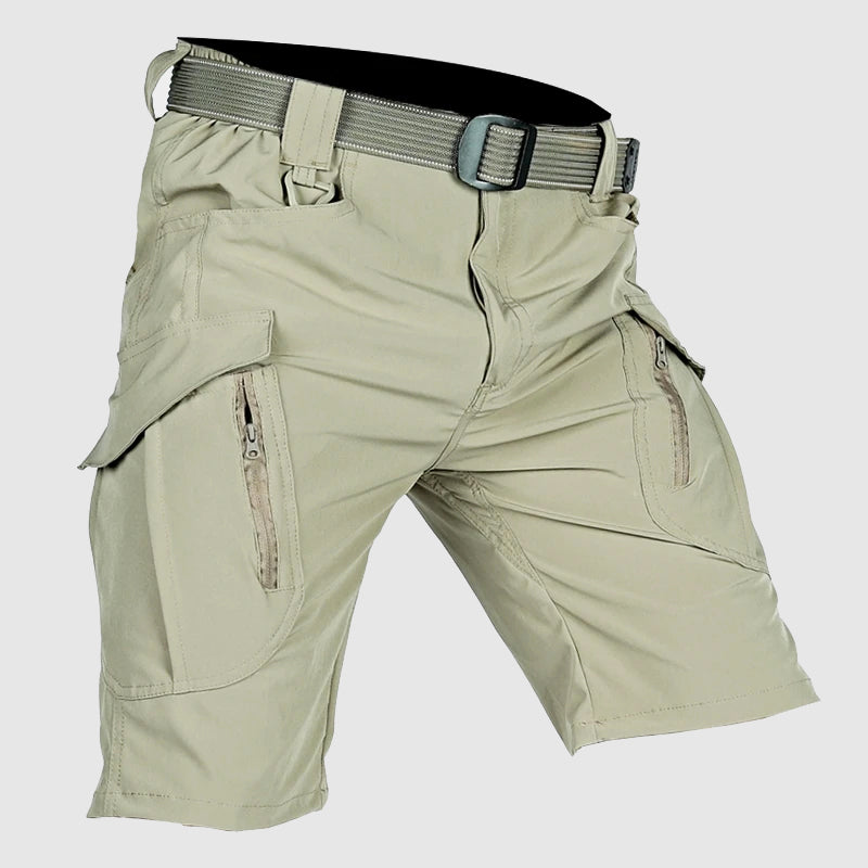 Shorts tactiques pour hommes en mélange de coton durable, dotés de plusieurs poches et d'une coupe confortable.