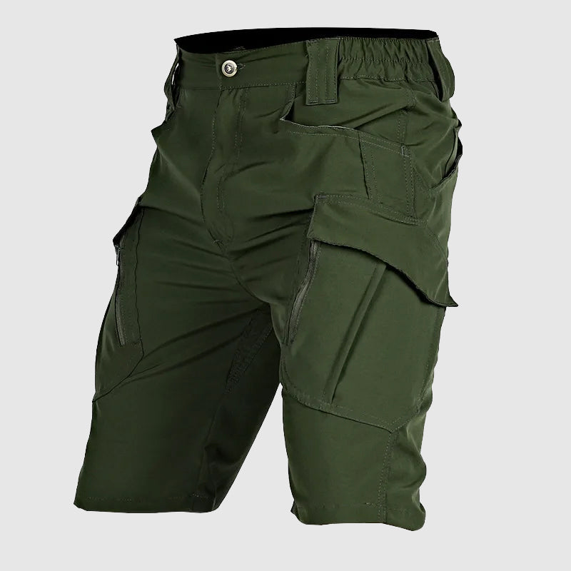 Shorts tactiques pour hommes en mélange de coton durable, dotés de plusieurs poches et d'une coupe confortable.