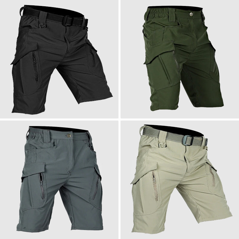 Shorts tactiques pour hommes en mélange de coton durable, dotés de plusieurs poches et d'une coupe confortable.