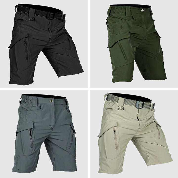 Shorts tactiques pour hommes en mélange de coton durable, dotés de plusieurs poches et d'une coupe confortable.
