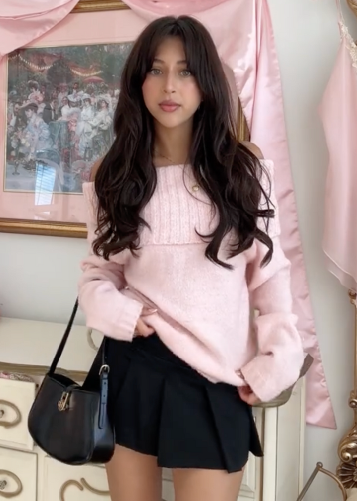 Elena - pull en jersey élégant à épaules dénudées pour un look tendance et confortable