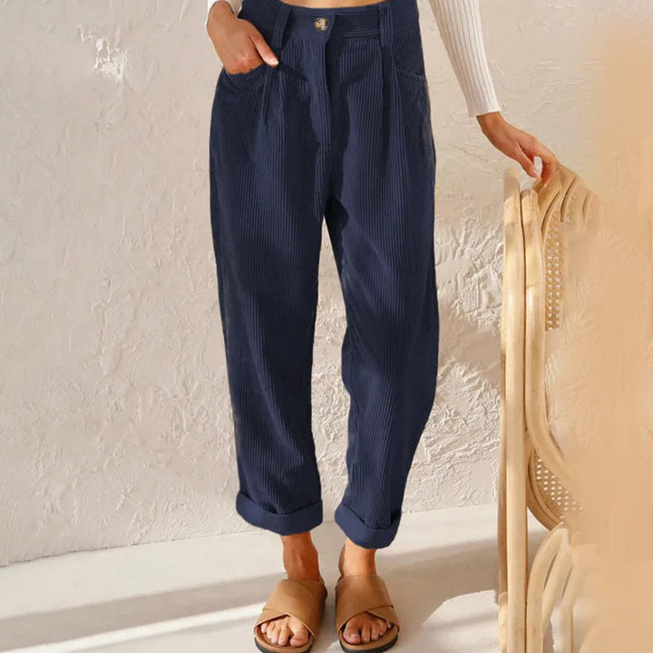 Elantha - un pantalon de printemps élégant et confortable pour une allure fraîche.