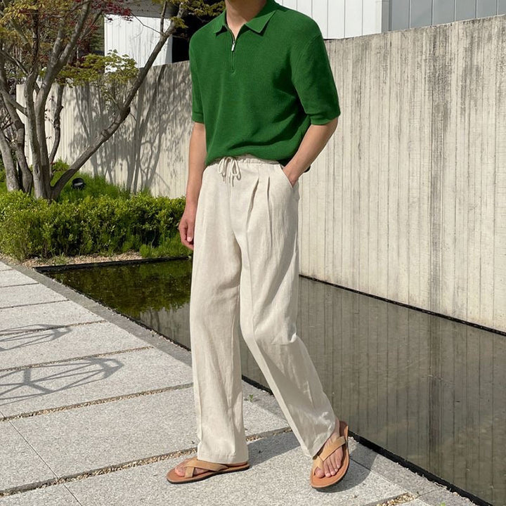 Pantaloons en Lin en Style avec une Touche Élégante Old Money