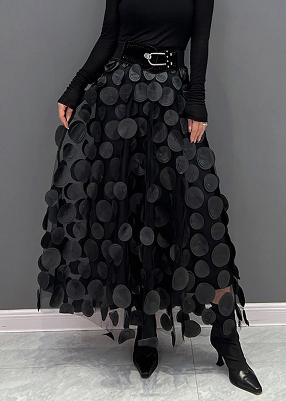 Élégance Épicée - Jupe en Tulle Patchwork Chic pour Gala, Fête et Noël