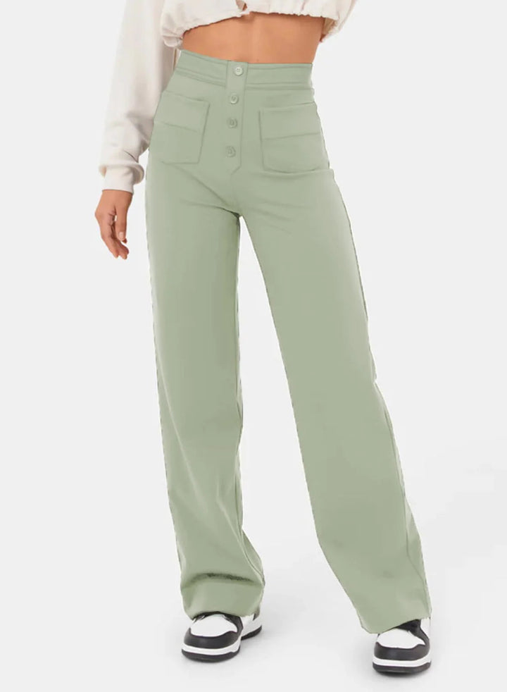 Pantalon Large Taille Haute - Un Pantalon Décontracté Confortable et Stylé pour Chaque Occasion