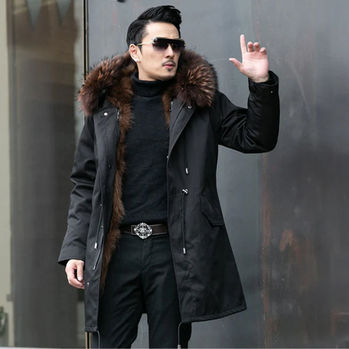 JOAS - Manteau d'hiver chaud, luxueux et tendance pour hommes