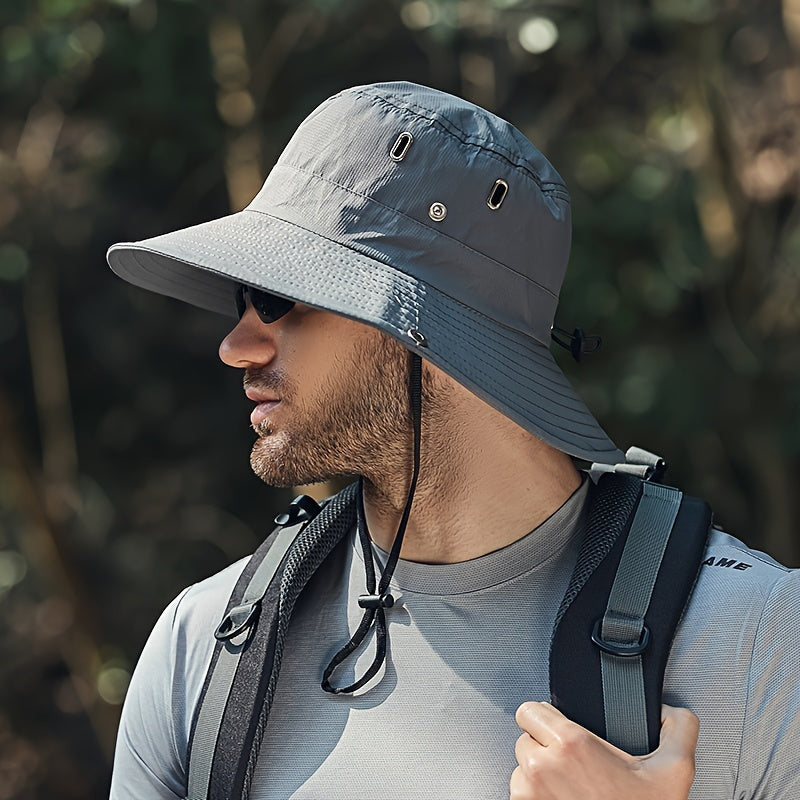 Chapeau de soleil SunDrift avec protection UV, idéal pour la randonnée, les voyages et le plaisir à la plage.