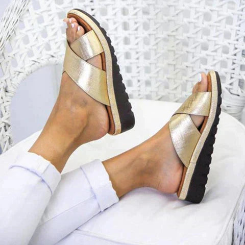 Sandales Élégantes Sophronia pour Femmes avec des Brides Croisées Stylées
