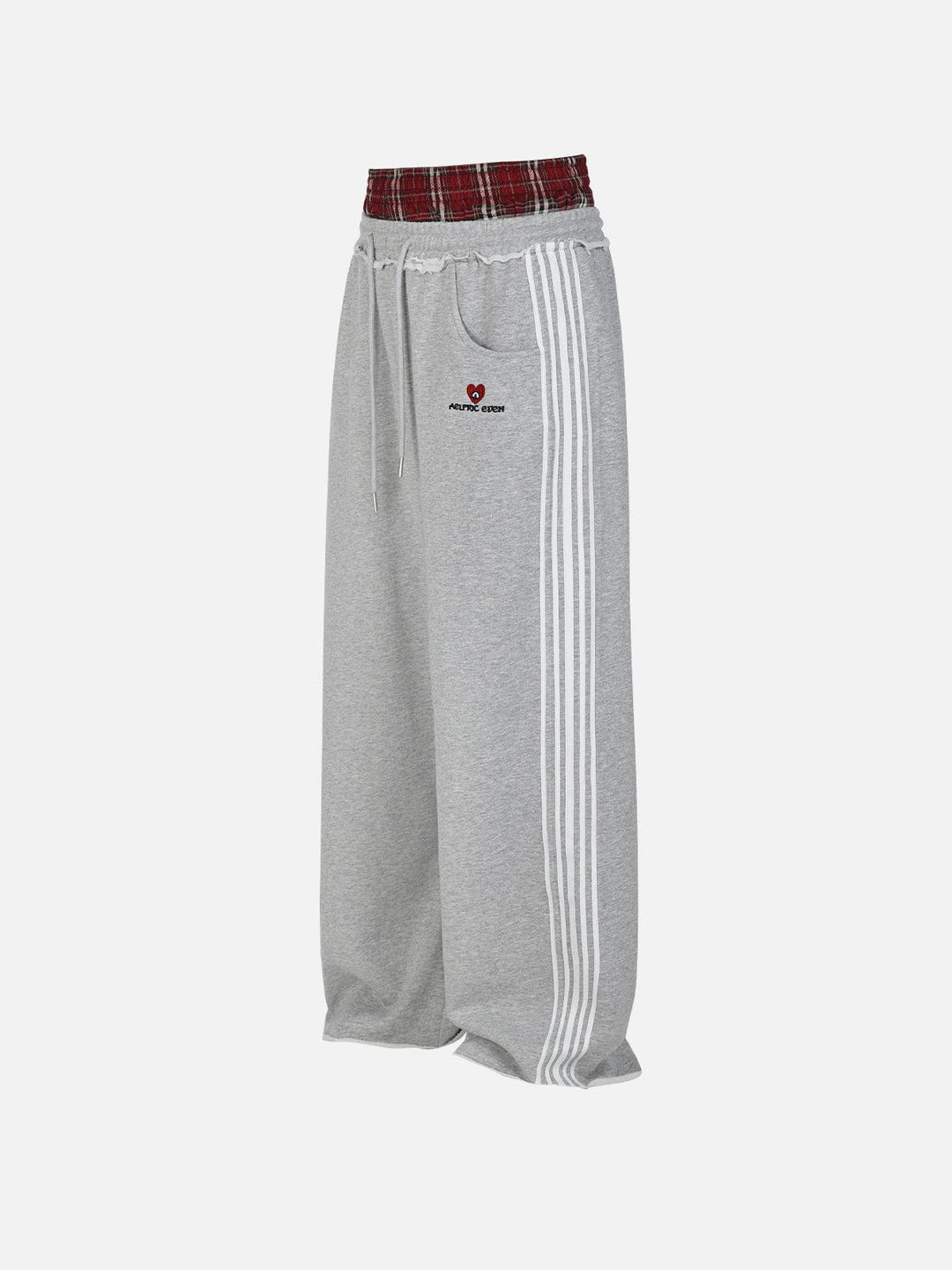 Jazzlyn - Pantalon de jogging grise chic avec une luxueuse ceinture double pour confort et style.