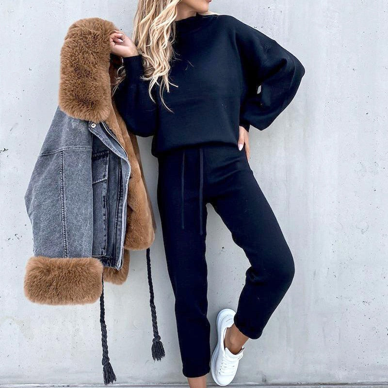 Mindy | Ensemble d'entraînement 2 pièces luxe et confortable pour femmes pour un look élégant