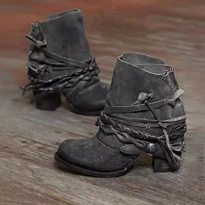Boetz | Bottes vintage country pour cowgirls audacieuses avec une tige mi-haute en suède