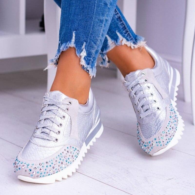 Gwen - Sneaker ladies élégante et chic avec un motif tendance pour un look moderne