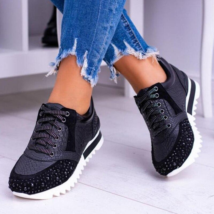 Gwen - Sneaker ladies élégante et chic avec un motif tendance pour un look moderne