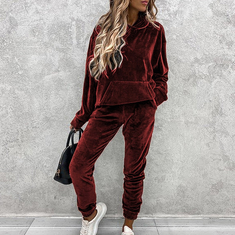 Evi | Pantalon de jogging en velours luxe pour un confort ultime et un style au canapé.