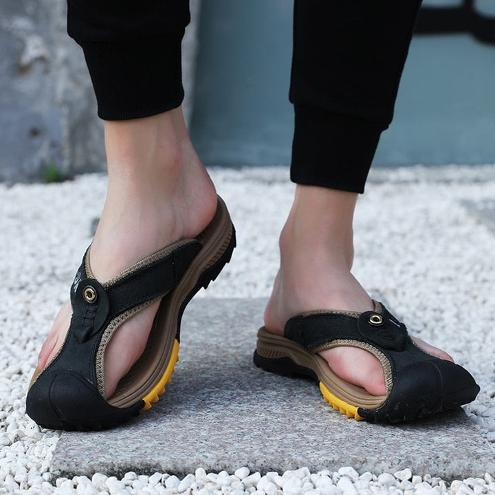 Sandales en cuir pour hommes - Kane, pour des journées d'été élégantes et confortables.