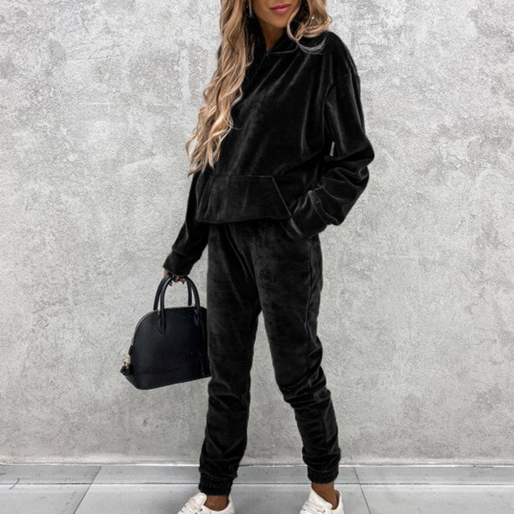 Evi | Pantalon de jogging en velours luxe pour un confort ultime et un style au canapé.