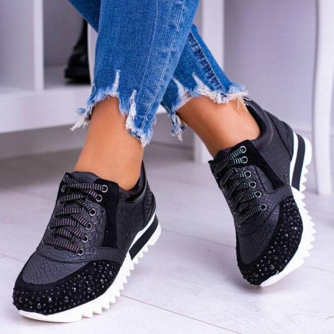 Gwen - Sneaker ladies élégante et chic avec un motif tendance pour un look moderne