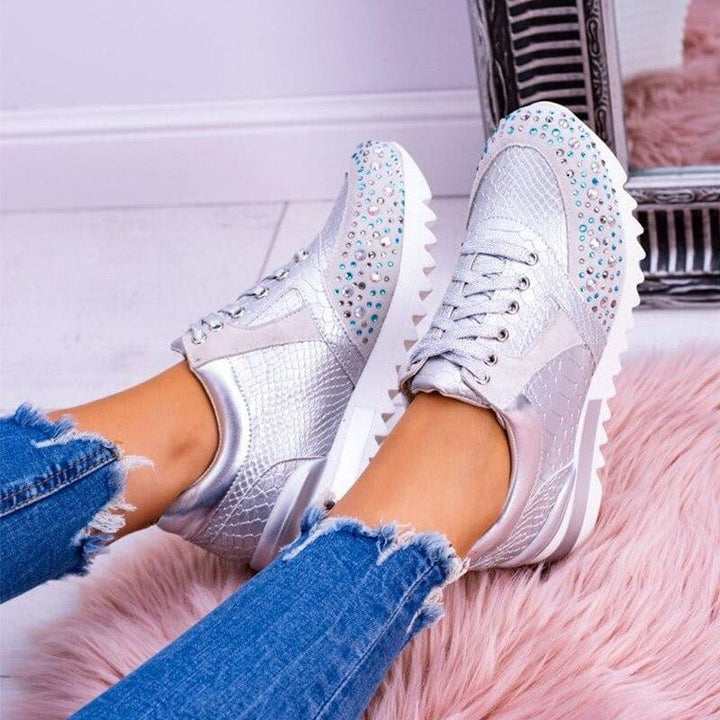 Gwen - Sneaker ladies élégante et chic avec un motif tendance pour un look moderne