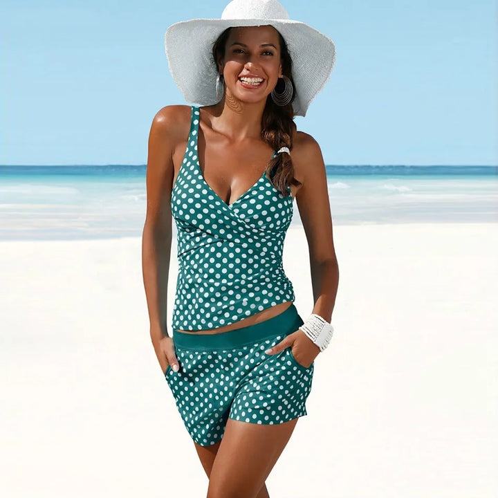 Tankini à pois pour femmes pour un look d'été parfait