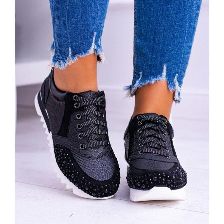 Gwen - Sneaker ladies élégante et chic avec un motif tendance pour un look moderne