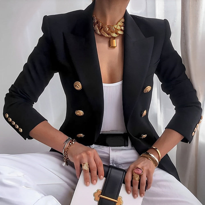 Tiffany - Blazer chic et sophistiqué en vieil argent pour un look élégant