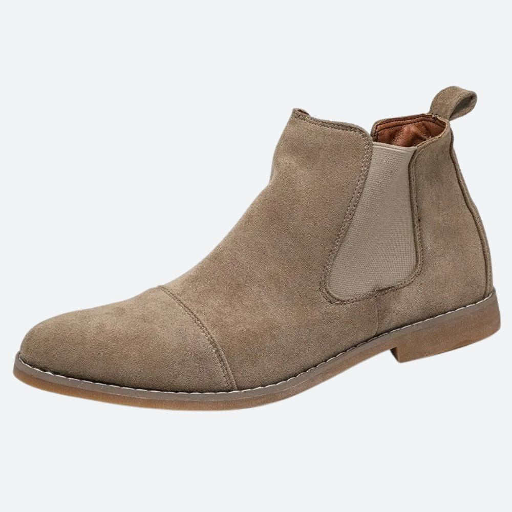 Chaussures stylées Helmut pour hommes : bottes chelsea classiques en daim
