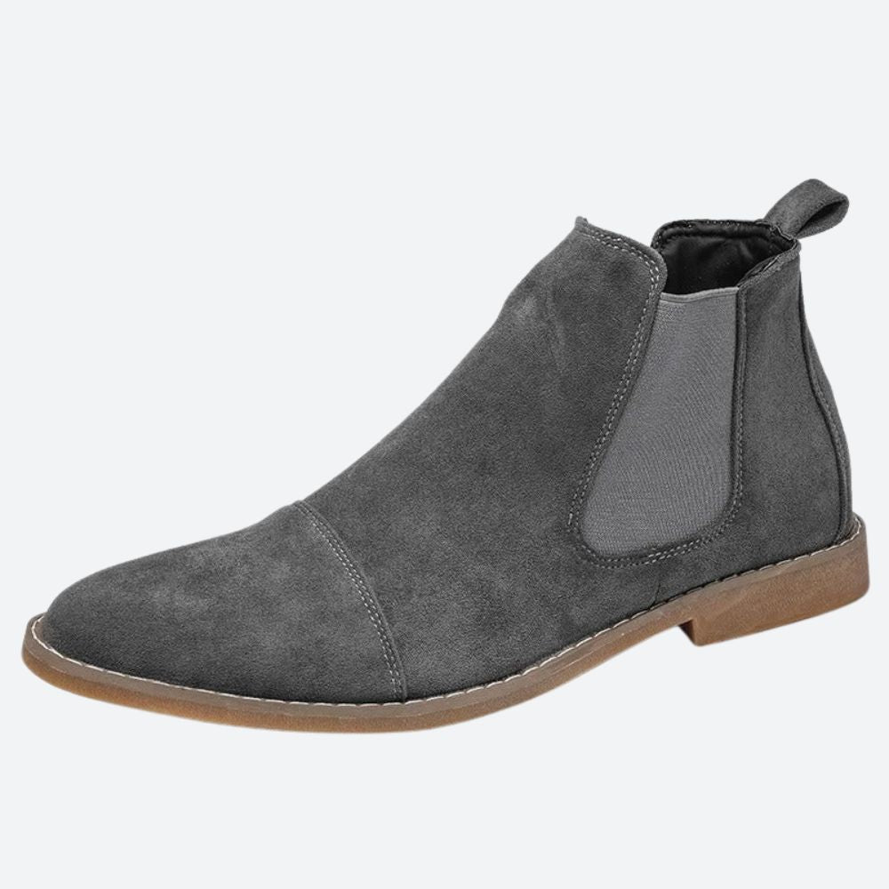 Chaussures stylées Helmut pour hommes : bottes chelsea classiques en daim