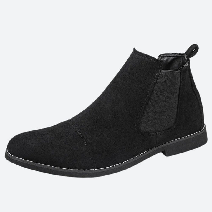 Chaussures stylées Helmut pour hommes : bottes chelsea classiques en daim