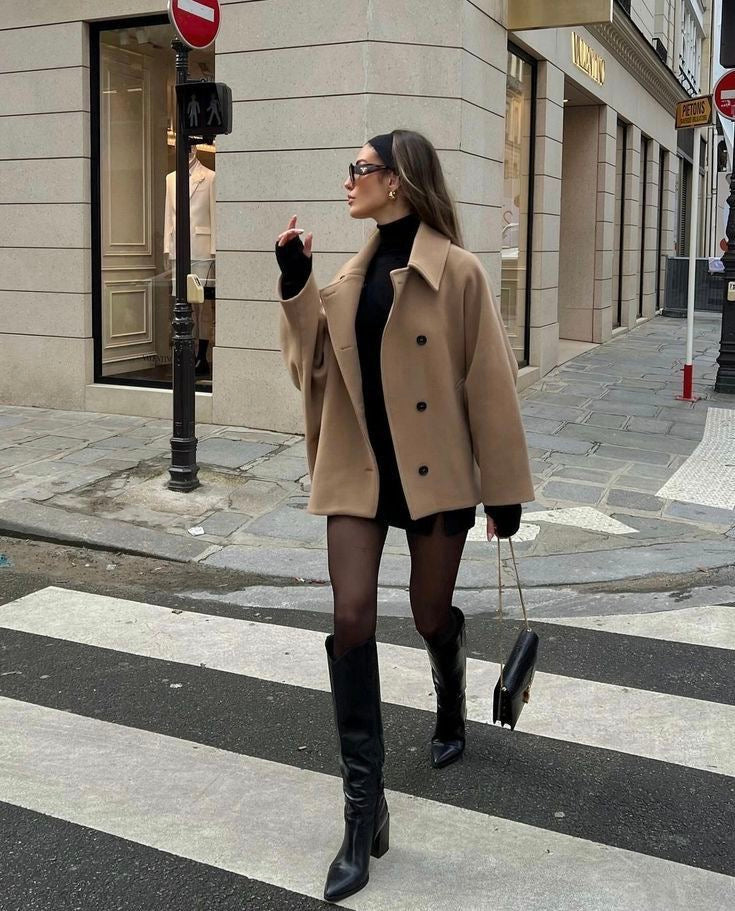 Amélie™ - Manteau en laine grande taille