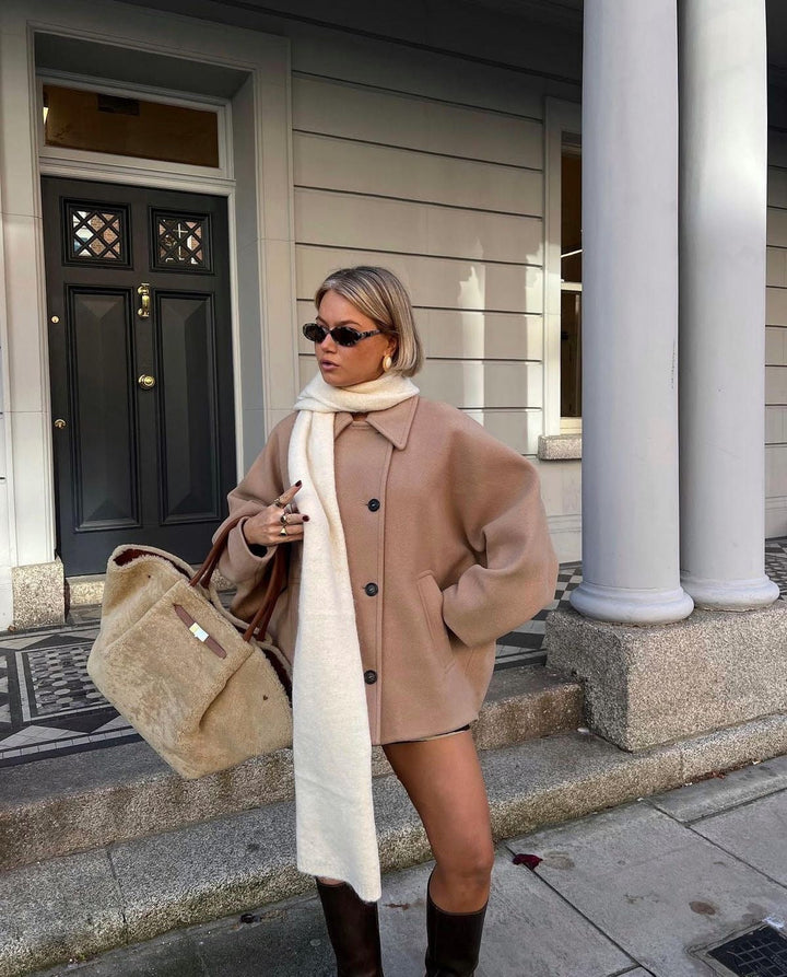 Amélie™ - Manteau en laine grande taille
