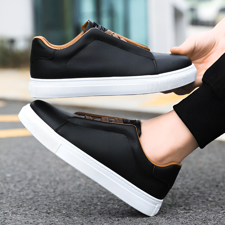 Boaz™ Elegant Luxury Leather Sneakers for a Trendy Look (Baskets en cuir de luxe élégantes pour un look branché)