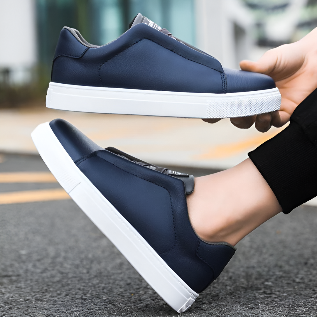 Boaz™ Elegant Luxury Leather Sneakers for a Trendy Look (Baskets en cuir de luxe élégantes pour un look branché)
