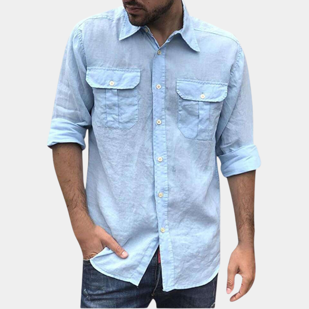 Kevin - Chemise pour homme intemporelle avec des poches poitrine élégantes pour un look raffiné.