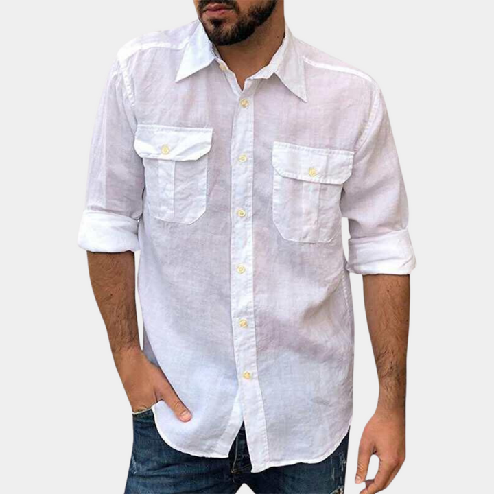 Kevin - Chemise pour homme intemporelle avec des poches poitrine élégantes pour un look raffiné.