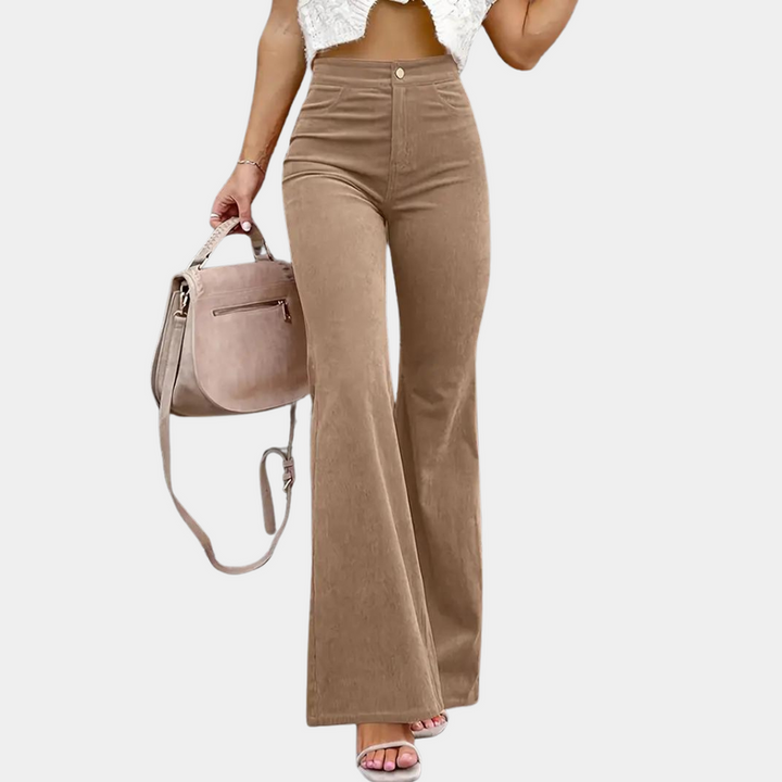 Evolethe - un pantalon femme évasé élégant et raffiné pour un look sophistiqué.