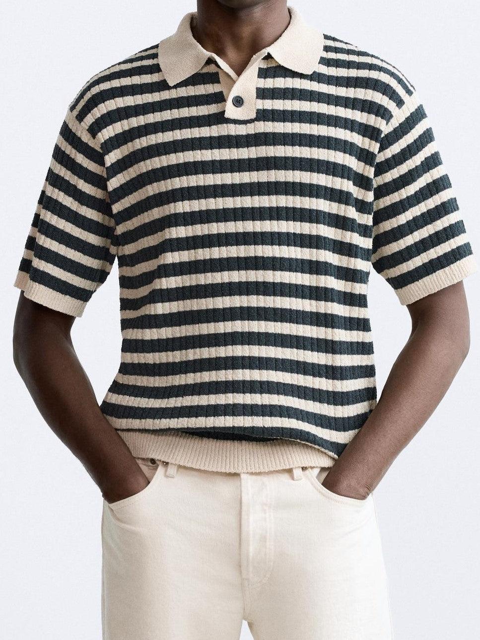 Polo Tricot Rayée Élégante Classics pour un Style Intemporel