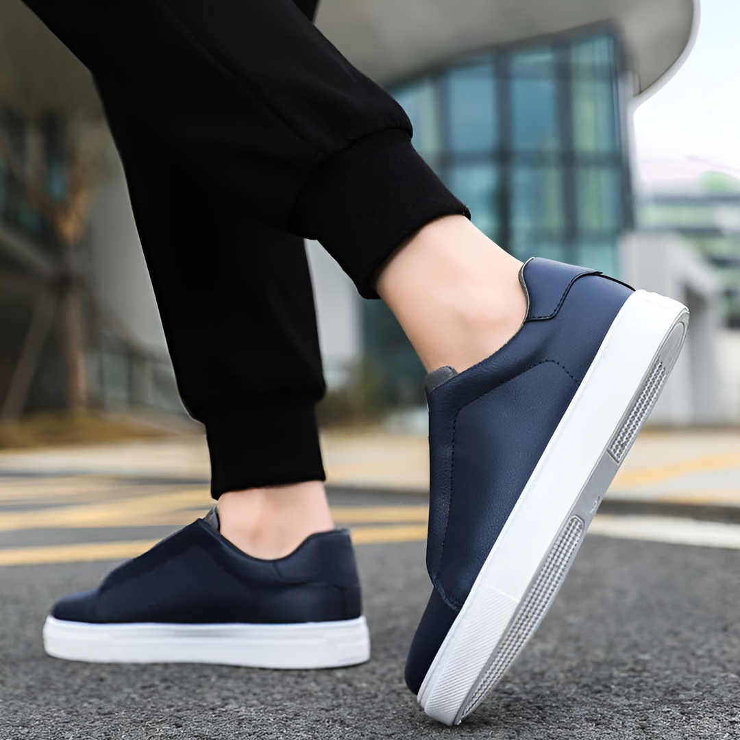 Boaz™ Elegant Luxury Leather Sneakers for a Trendy Look (Baskets en cuir de luxe élégantes pour un look branché)