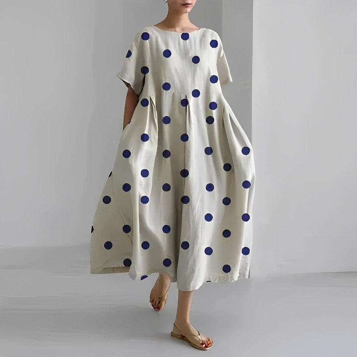 Vittoria | Charmante robe de chambre maxi boho pour femmes avec imprimé floral et poches pratiques
