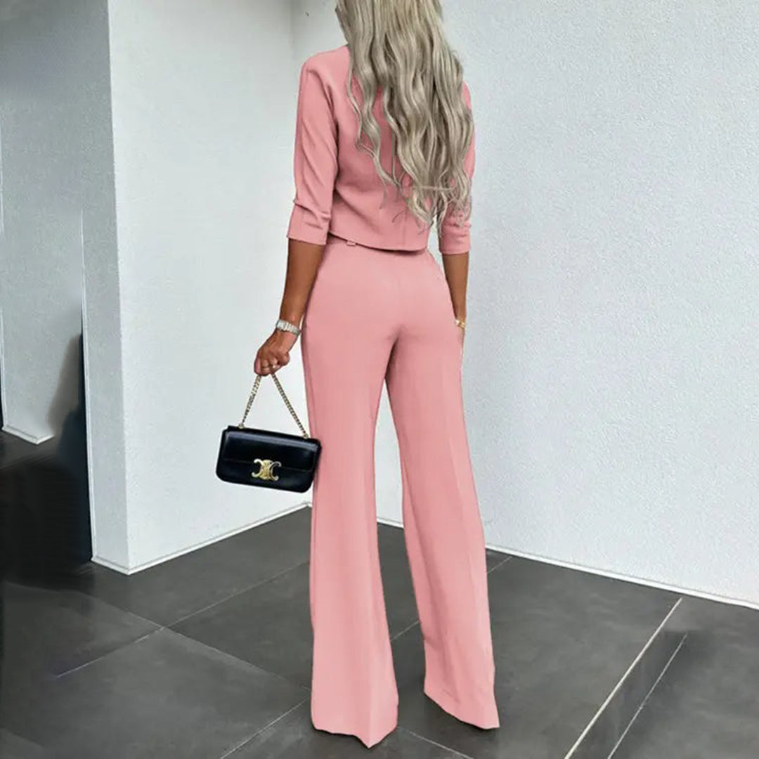 FIONA - Elégant deux-pièces au design tweed stylé