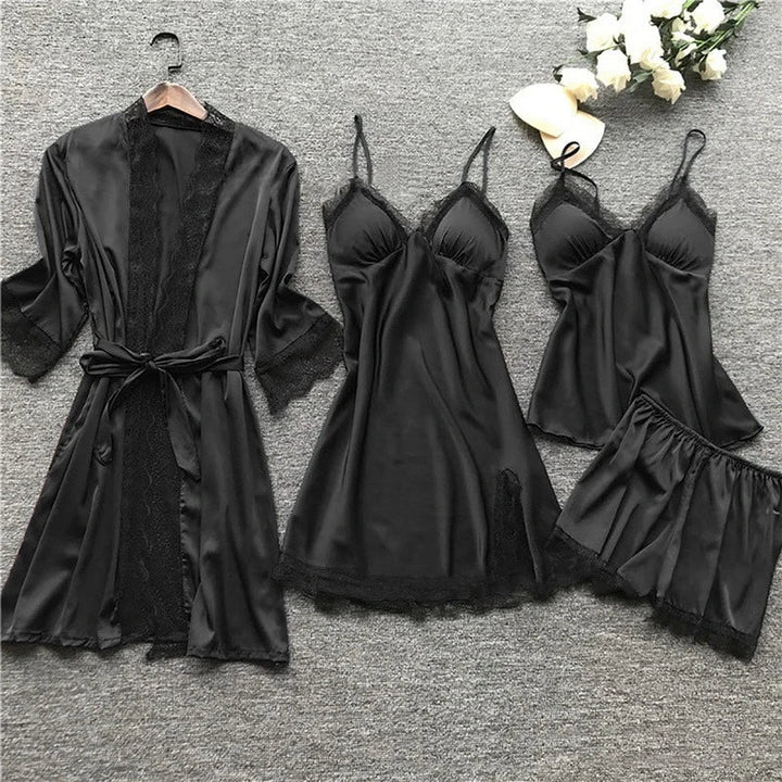 Iris - Elégant ensemble pyjama en satin pour femme de luxe