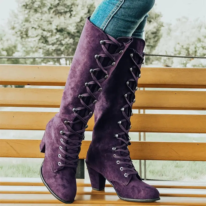 LEONA - Bottes stylées pour femmes avec des talons stables
