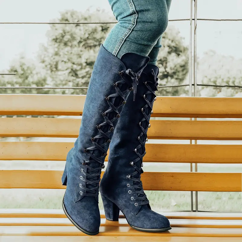 LEONA - Bottes stylées pour femmes avec des talons stables