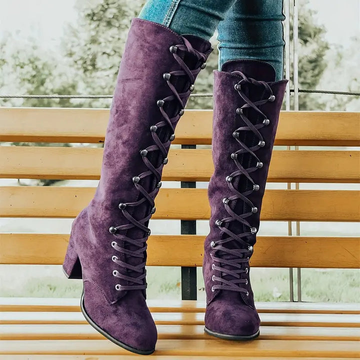 LEONA - Bottes stylées pour femmes avec des talons stables