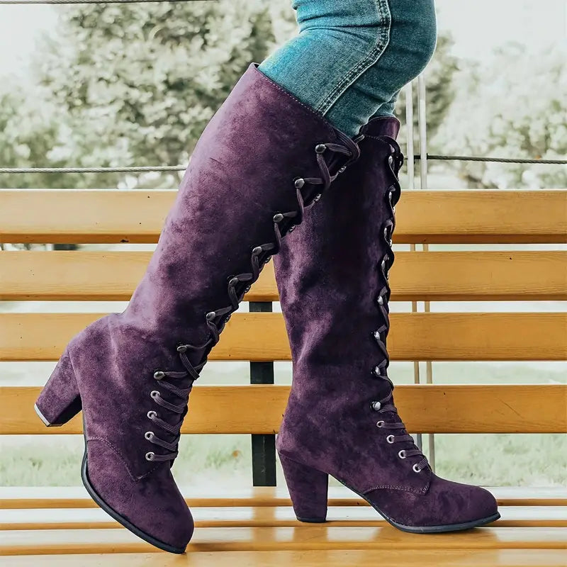 LEONA - Bottes stylées pour femmes avec des talons stables