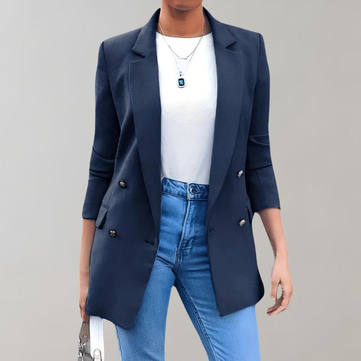 Zurea | Blazer long élégant et décontracté pour femmes - vêtement d'extérieur polyvalent parfait pour un confort quotidien