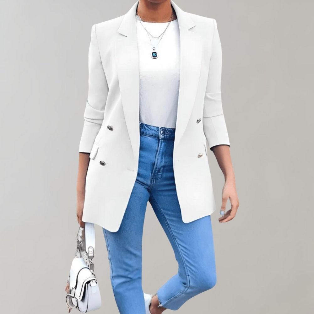 Zurea | Blazer long élégant et décontracté pour femmes - vêtement d'extérieur polyvalent parfait pour un confort quotidien