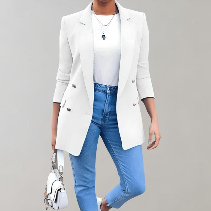 Zurea | Blazer long élégant et décontracté pour femmes - vêtement d'extérieur polyvalent parfait pour un confort quotidien