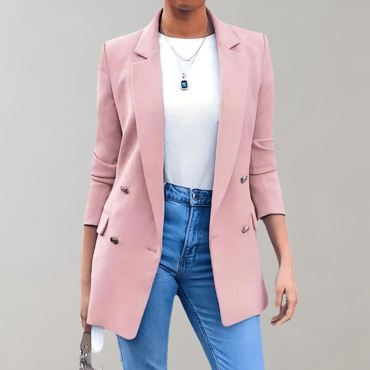 Zurea | Blazer long élégant et décontracté pour femmes - vêtement d'extérieur polyvalent parfait pour un confort quotidien