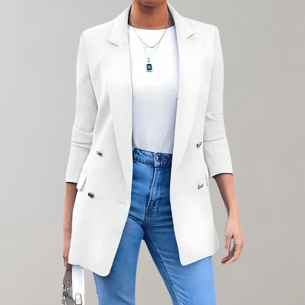 Zurea | Blazer long élégant et décontracté pour femmes - vêtement d'extérieur polyvalent parfait pour un confort quotidien