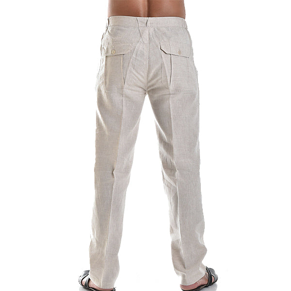 Pantalon d'été en lin pour hommes - Style décontracté confortable et respirant